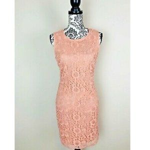 Forever 21 Pink Lace Midi Dress